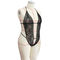 5XL V profond floraux voient Teddy With Attached Garters